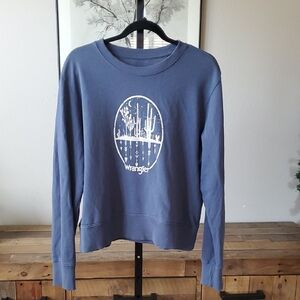 Wrangler Women's Graphic Blue Sweater